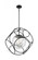 Aurora - 3 Light Pendant with Seeded Glass - Black and Polished Nickel Finish (81|60/6937)