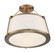 Cutty - 3 Light Semi-Flush with Fabric Shade - Burnished Brass Finish (81|60/6997)
