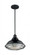 Newbridge - 1 Light Pendant with- Black and Silver & Black Accents Finish (81|60/7004)