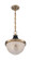 Faro - 1 Light Pendant with Clear Prismatic Glass - Burnished Brass and Black Accents Finish (81|60/7060)