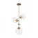 Sky - 3 Light Pendant with Clear Glass - Burnished Brass Finish (81|60/7124)