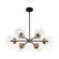 Axis - 6 Light Chandelier with Clear Glass - Matte Black and Brass Finish (81|60/7126)