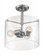 Bransel - 3 Light Semi-Flush with Seeded Glass - Brushed Nickel Finish (81|60/7188)