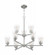 Bransel - 9 Light Chandelier with Seeded Glass - Brushed Nickel Finish (81|60/7189)
