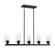 Sommerset - 5 Light Island Pendant with Clear Glass - Matte Black Finish (81|60/7276)