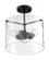 Sommerset - 3 Light Semi-Flush with Clear Glass - Matte Black Finish (81|60/7278)