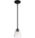 Bransel - 1 Light Mini Pendant with Seeded Glass - Matte Black Finish (81|60/7280)