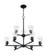Bransel - 9 Light Chandelier with Seeded Glass - Matte Black Finish (81|60/7289)