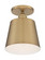 Motif - 1 Light Semi-Flush with- Brushed Brass and White Accents Finish (81|60/7321)