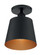 Motif - 1 Light Semi-Flush with- Black and Gold Accents Finish (81|60/7331)