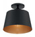 Motif - 1 Light Semi-Flush with- Black and Gold Accents Finish (81|60/7332)