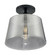 Motif - 1 Light Semi-Flush with Smoked Glass - Black and Smoked Glass Finish (81|60/7334)