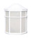 LED Cage Lantern Fixture; White Finish with White Linen Acrylic (81|62/1416)