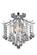 Amelia Collection Flush Mount D12in H12in Lt:3 Chrome Finish (758|LD8200F12C)