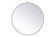 Metal Frame Round Mirror with Decorative Hook 39 Inch in Grey (758|MR4739GR)