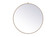 Metal Frame Round Mirror with Decorative Hook 39 Inch in Brass (758|MR4739BR)