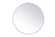 Metal Frame Round Mirror with Decorative Hook 39 Inch in Silver (758|MR4739S)