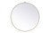 Metal frame round mirror with decorative hook 45 inch in Brass (758|MR4745BR)