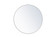 Metal Frame Round Mirror with Decorative Hook 36 Inch in White (758|MR4061WH)