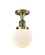 Beacon - 1 Light - 6 inch - Antique Brass - Semi-Flush Mount (3442|517-1CH-AB-G201-6-LED)