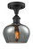 Fenton - 1 Light - 7 inch - Matte Black - Semi-Flush Mount (3442|516-1C-BK-G93)