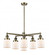 Small Bell 6 Light Chandelier (3442|207-6CR-AB-G51)