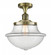 Oxford - 1 Light - 12 inch - Antique Brass - Semi-Flush Mount (3442|517-1CH-AB-G542)