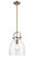 Newton Bell - 1 Light - 10 inch - Brushed Brass - Stem Hung - Mini Pendant (3442|412-1S-BB-10CL)