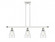 Ellery - 3 Light - 36 inch - White Polished Chrome - Stem hung - Island Light (3442|516-3I-WPC-G394-LED)