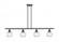Small Twisted Swirl 4 Light Island Light part of the Ballston Collection (3442|516-4I-BK-G1214-6-LED)