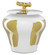 Brill Large White & Gold Jar (92|1200-0326)