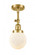 Beacon - 1 Light - 6 inch - Satin Gold - Adjustable Semi-Flush Mount (3442|201F-SG-G201-6)