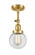 Beacon - 1 Light - 6 inch - Satin Gold - Adjustable Semi-Flush Mount (3442|201F-SG-G202-6-LED)