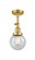 Beacon - 1 Light - 6 inch - Satin Gold - Adjustable Semi-Flush Mount (3442|201F-SG-G204-6)