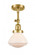 Olean - 1 Light - 7 inch - Satin Gold - Adjustable Semi-Flush Mount (3442|201F-SG-G321-LED)