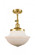 Oxford - 1 Light - 12 inch - Satin Gold - Adjustable Semi-Flush Mount (3442|201F-SG-G541-LED)