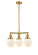 Beacon - 3 Light - 19 inch - Satin Gold - Stem Hung - Chandelier (3442|207-SG-G201-6)