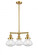Olean - 3 Light - 19 inch - Satin Gold - Stem Hung - Chandelier (3442|207-SG-G322-LED)