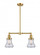 Bellmont - 2 Light - 21 inch - Satin Gold - Stem Hung - Adjustable Island Light (3442|209-SG-G192-LED)