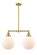 Beacon - 2 Light - 25 inch - Satin Gold - Stem Hung - Adjustable Island Light (3442|209-SG-G201-10)