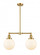 Beacon - 2 Light - 25 inch - Satin Gold - Stem Hung - Adjustable Island Light (3442|209-SG-G201-8-LED)