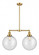 Beacon - 2 Light - 27 inch - Satin Gold - Stem Hung - Adjustable Island Light (3442|209-SG-G204-12)