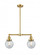 Beacon - 2 Light - 23 inch - Satin Gold - Stem Hung - Adjustable Island Light (3442|209-SG-G204-6)