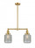 Stanton - 2 Light - 23 inch - Satin Gold - Stem Hung - Adjustable Island Light (3442|209-SG-G262)