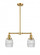 Colton - 2 Light - 22 inch - Satin Gold - Stem Hung - Adjustable Island Light (3442|209-SG-G302-LED)