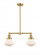 Olean - 2 Light - 22 inch - Satin Gold - Stem Hung - Adjustable Island Light (3442|209-SG-G321-LED)