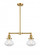 Olean - 2 Light - 22 inch - Satin Gold - Stem Hung - Adjustable Island Light (3442|209-SG-G322)