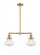 Olean - 2 Light - 22 inch - Satin Gold - Stem Hung - Adjustable Island Light (3442|209-SG-G324-LED)