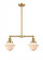 Oxford - 2 Light - 24 inch - Satin Gold - Stem Hung - Adjustable Island Light (3442|209-SG-G531-LED)