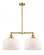 Bell - 2 Light - 21 inch - Satin Gold - Stem Hung - Adjustable Island Light (3442|209-SG-G71-L)
